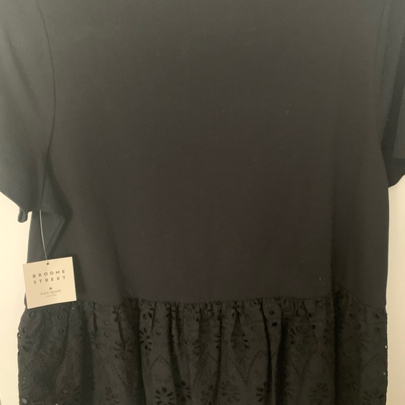 Broome Street Kate Spade Black Eyelet Flounce Tee - Picture 5 of 5